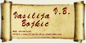 Vasilija Bojkić vizit kartica